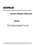Caterpillar Cat 730 Articulated Truck (Prefix B1M) Service Repair Manual (B1M00001 and up)