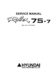 Hyundai R75-7 Mini Excavator Service Repair Manual