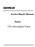 Caterpillar Cat 730 Articulated Truck (Prefix 3F3) Service Repair Manual (3F300001 and up)