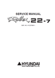 Hyundai R22-7 Mini Excavator Service Repair Manual
