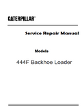 Caterpillar Cat 444F Backhoe Loader (Prefix JXR) Service Repair Manual (JXR00001 and up)