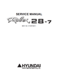 Hyundai R28-7 Mini Excavator Service Repair Manual