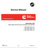 Cummins Onan C100 Generator Set QSB5 Engine with the PowerCommand 1.1R Controller Service Repair Manual
