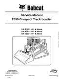 BOBCAT T650 COMPACT TRACK LOADER Service Repair Manual SN：A3P011001 AND Above
