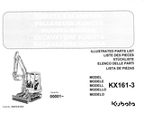 Kubota KX161-3 Excavator Parts Catalogue Manual
