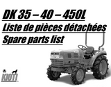 Kioti Daedong DK40 Tractor Parts Catalogue Manual