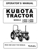 Kubota L2650 Tractor Operator manual