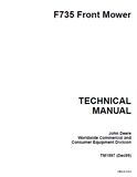 John Deere F735 Front Mower Service Repair Manual