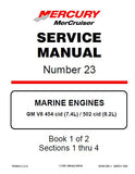 Mercruiser Marine Engines MCM 502 Mag MPI Service Repair Manual SN:0L017000 and up