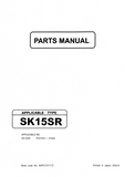 Kobelco SK15SR Mini Excavator Parts Catalogue Manual (SN: PU07001 to 07254)
