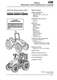 McCormick GM50 Tractor Operator manual
