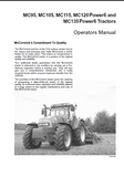 McCormick MC120 Power6 Tractor Operator manual