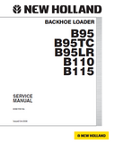 New Holland B95TC Backhoe Loader Service Repair Manual