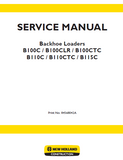 New Holland B100C Backhoe Loader Service Repair Manual