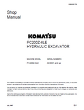 Komatsu PC200Z-6LE Hydraulic Excavator Service Repair Manual (Komatsu PC200Z-6LE – A83001 and up)