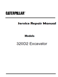 Caterpillar Cat 320D2 Excavator (Prefix XBB) Service Repair Manual (XBB00001 and up)