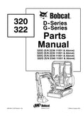 Bobcat 320D Excavator Parts Catalogue Manual S/N 223811001 and Above