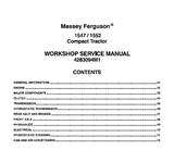 Massey Ferguson 1547 Compact Tractor Service Repair Manual