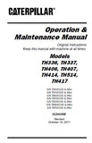 Caterpillar Cat TH514 Telehandler Operation and Maintenance manual