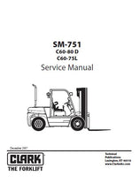 Clark C60-80D Forklift Service Repair Manual