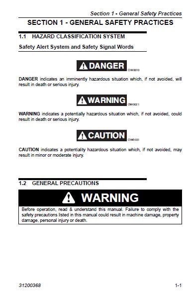 Caterpillar Cat TH514 Telehandler Operation and Maintenance manual ...