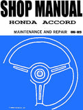 1989 Honda Accord Service Repair Manual