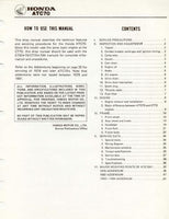 1973 HONDA ATC 70 Service Repair Manual