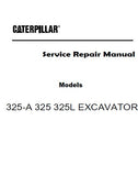 Caterpillar Cat 325 TRACK TYPE EXCAVATOR (Prefix 8JG) Service Repair Manual (8JG00001 and up)