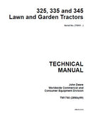 JOHN DEERE 325 LAWN GARDEN TRACTOR Service Repair Manual