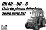 Kioti Daedong DK50 Tractor Parts Catalogue Manual