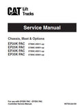 Caterpillar Cat EP35K PAC Forklift Lift Trucks Service Repair Manual SN:ETB9C-50001 and up