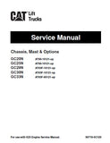 Caterpillar Cat GC30N Forklift Lift Trucks Service Repair Manual SN: AT83F-10121 and up