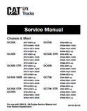 Caterpillar Cat GC35K Forklift Lift Trucks Service Repair Manual SN:AT87A-20231 and up