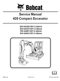 BOBCAT 435 COMPACT EXCAVATOR Service Repair Manual S/N AACD11001 & Above
