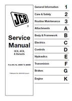 JCB 4CX BACKHOE LOADER Service Repair Manual (SN:400001 to 4600000)