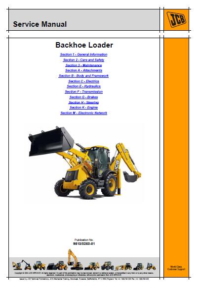 JCB 3CX BACKHOE LOADER Service Repair Manual SN：2000000 Onwards