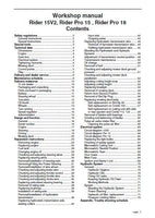 Husqvarna Rider 15V2 Mower Service Repair Manual