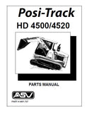 ASV Posi-Track 4520 Track Loader Parts Catalogue Manual