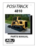 ASV Posi-Track 4810 Track Loader Parts Catalogue Manual