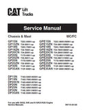 Caterpillar Cat DP15N Forklift Lift Truck Service Repair Manual SN: T16D-60001 and up