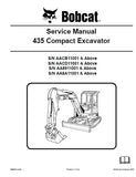 BOBCAT 435 COMPACT EXCAVATOR Service Repair Manual S/N AACB11001 & Above