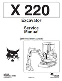BOBCAT 220 EXCAVATOR Service Repair Manual (S/N 508212001 & Above)