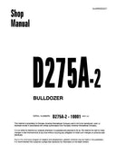 Komatsu D275A-2 Dozer Bulldozer Service Repair Manual S/N 10001 and up