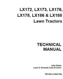 JOHN DEERE LX172 LAWN GARDEN TRACTOR Service Repair Manual