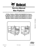 Bobcat 2.2M Man Platform 300KG Service Repair Manual S/N B3BR00101 And Above