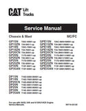 Caterpillar Cat GP25N Forklift Lift Trucks Service Repair Manual SN:T17D-50001 and up