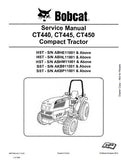 BOBCAT CT440, CT445, CT450 COMPACT TRACTOR Service Repair Manual S/N AKBP11001 AND Above