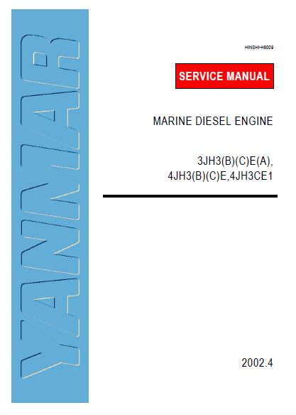 Yanmar 4JH3(B)(C)E Marine Diesel Engine Service Repair Manual