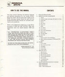 1983 HONDA ATC 70 Service Repair Manual