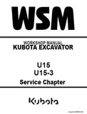 KUBOTA U15-3 MICRO EXCAVATOR Service Repair Manual
